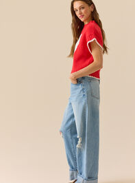 Livie Heart Icon Sweater Vest Detail 4 - TULLABEE