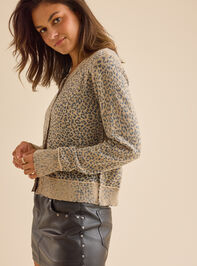 Lennox Leopard Print Cardigan Detail 3 - TULLABEE