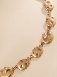 Hammered Organic Coin Choker Detail 2 - TULLABEE