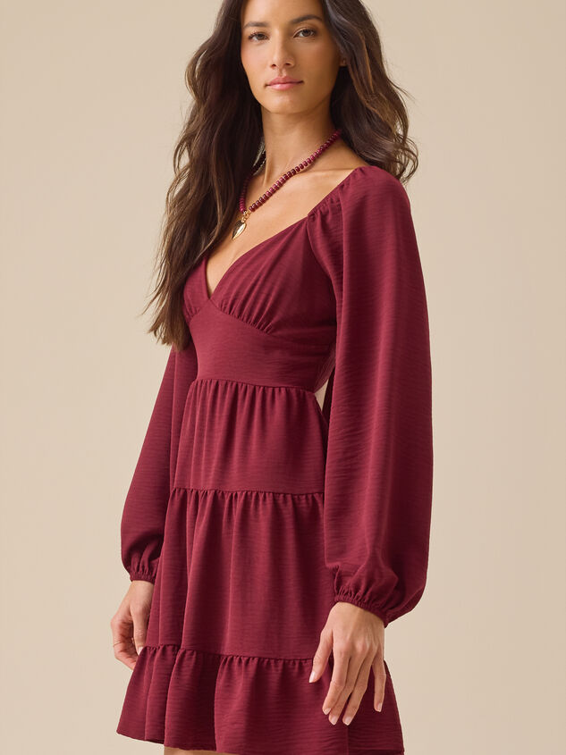 Jojo Tiered Mini Dress Detail 3 - TULLABEE