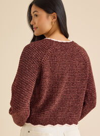 Amber Scalloped Trim Sweater Detail 4 - TULLABEE