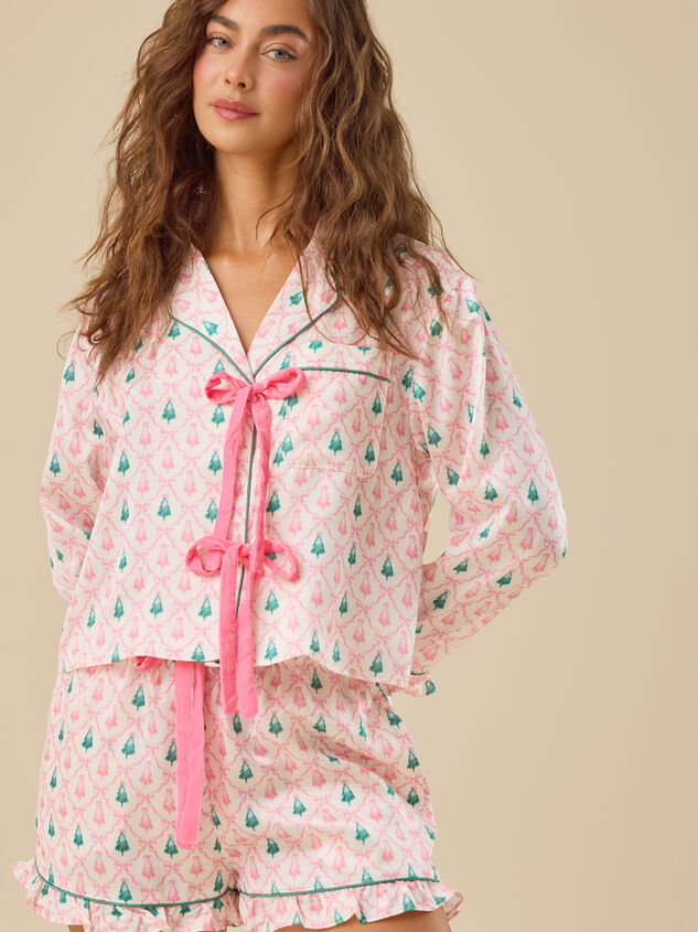 Zola Christmas Tree Sleep Top Detail 3 - TULLABEE