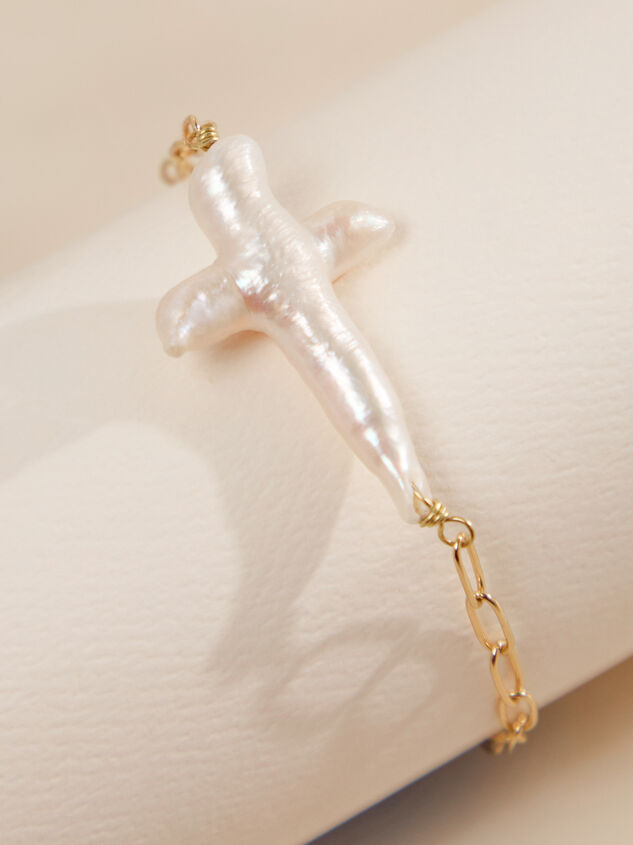 Pearl Cross Bracelet - TULLABEE
