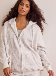 Blissful Camo Full Zip Pullover Detail 2 - TULLABEE