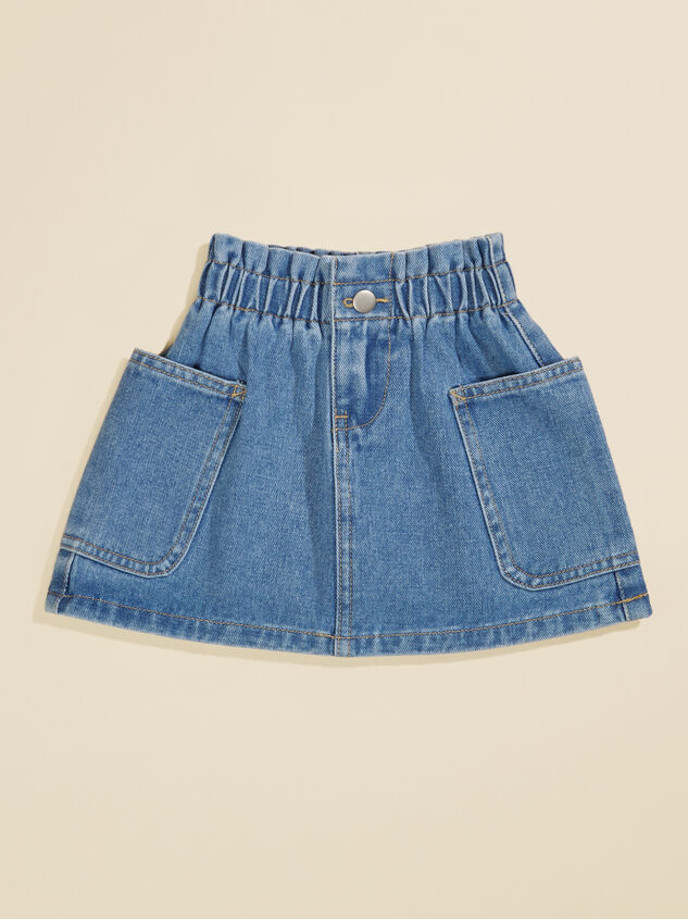 Mirabel Denim Mini Skirt Detail 3 - TULLABEE