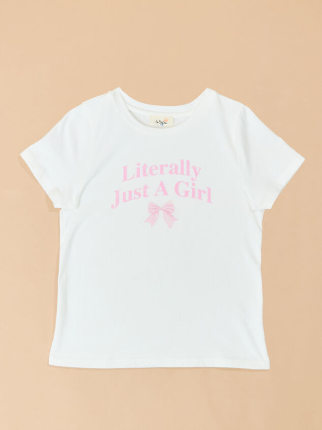 Literally Just a Girl Tee Detail 2 - TULLABEE