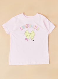 Kindergarten Pencil Bow Tee - TULLABEE