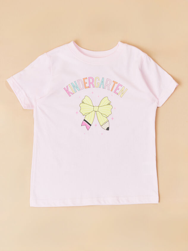 Kindergarten Pencil Bow Tee - TULLABEE