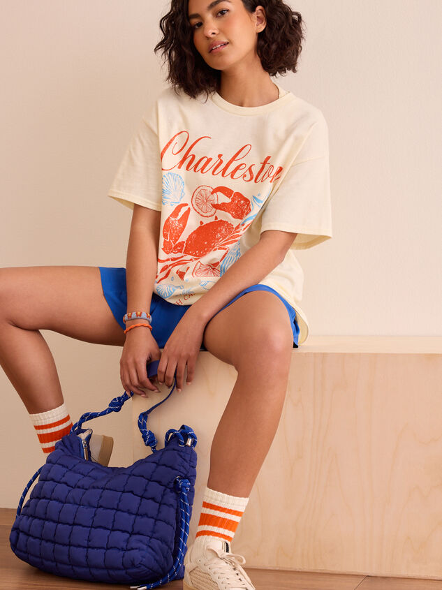 Charleston Crab Oversized Tee Detail 3 - TULLABEE