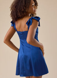 Posie Satin Mini Dress Detail 4 - TULLABEE