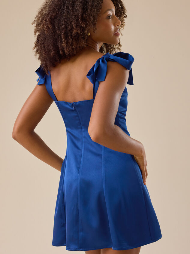 Posie Satin Mini Dress Detail 4 - TULLABEE