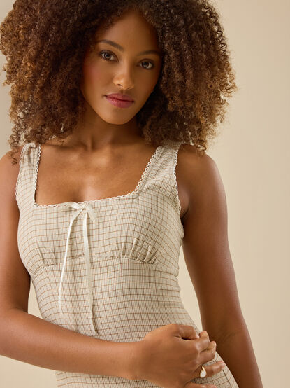 Aurora Plaid Mini Dress - TULLABEE