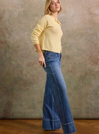 Brighton Cashmere Roll Neck Cardigan Detail 4 - TULLABEE