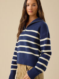 Aubrey Stripe Sweater Detail 4 - TULLABEE