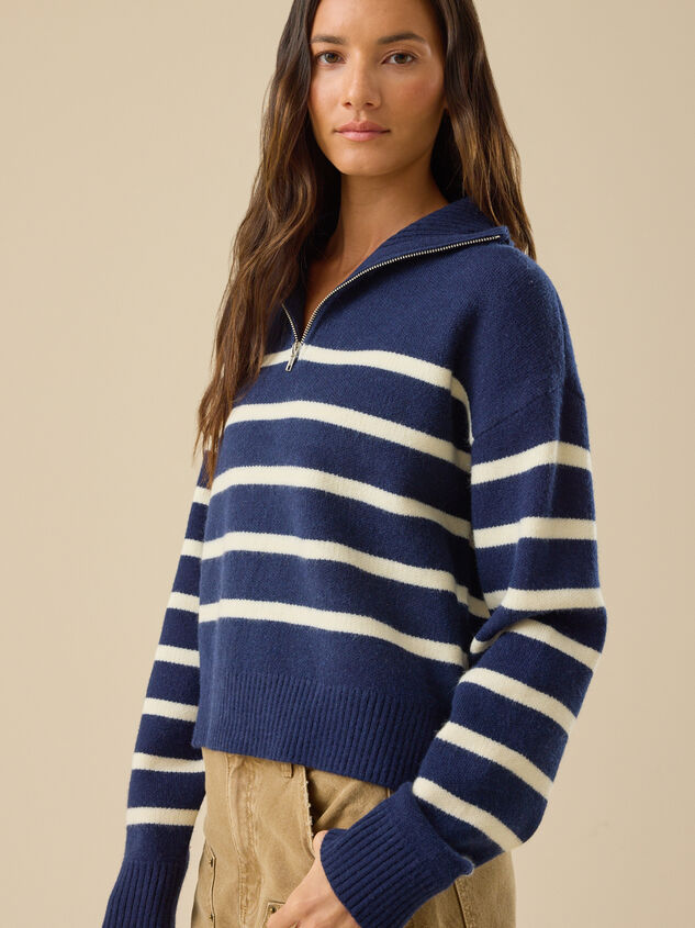 Aubrey Stripe Sweater Detail 4 - TULLABEE