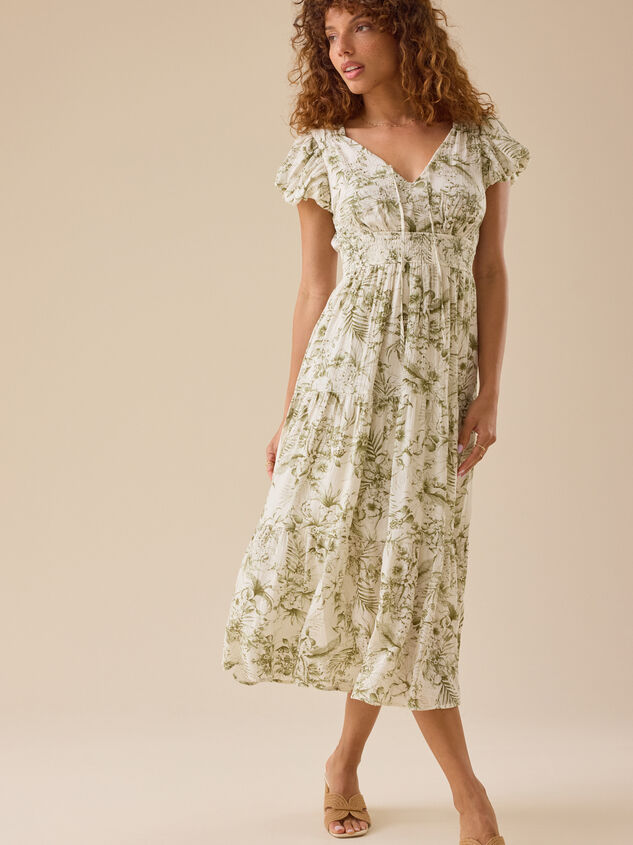 Corinna Floral Maxi Dress Detail 3 - TULLABEE