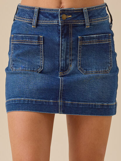Brynn Denim Mini Skirt - TULLABEE