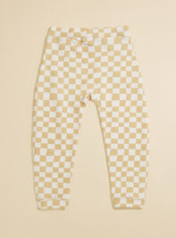 Logan Checkered Joggers Detail 2 - TULLABEE
