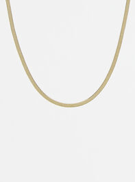18k Gold Herringbone Necklace - TULLABEE