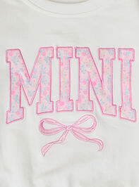 Mini Bow Sweatshirt Detail 2 - TULLABEE
