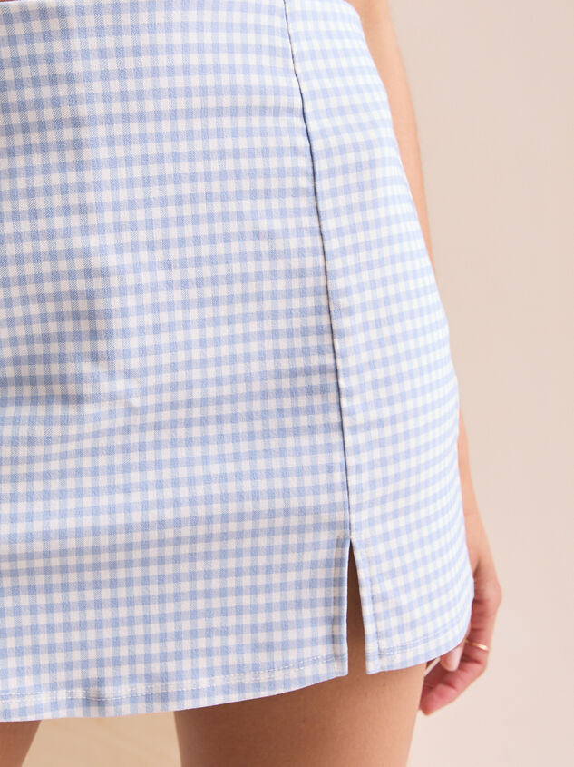 Liliana Gingham Skort Detail 3 - TULLABEE