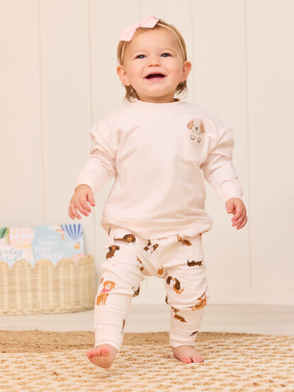 Puppy Pals Top and Pants Baby Set - TULLABEE