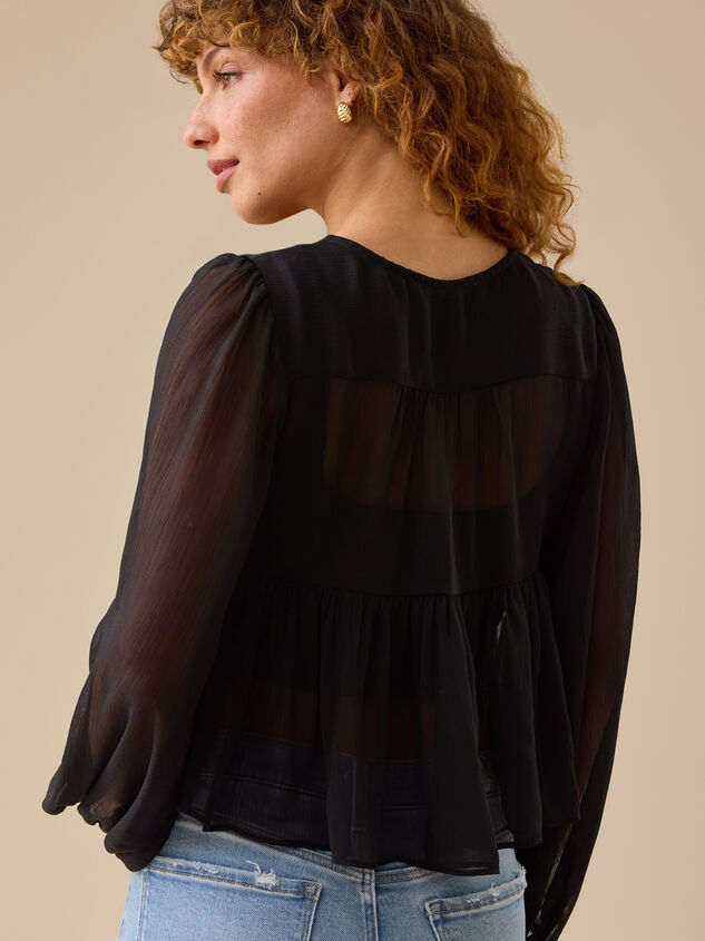 Darsea Chiffon Babydoll Top Detail 4 - TULLABEE