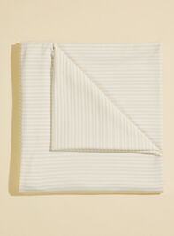 Striped Neutral Swaddle Detail 2 - TULLABEE