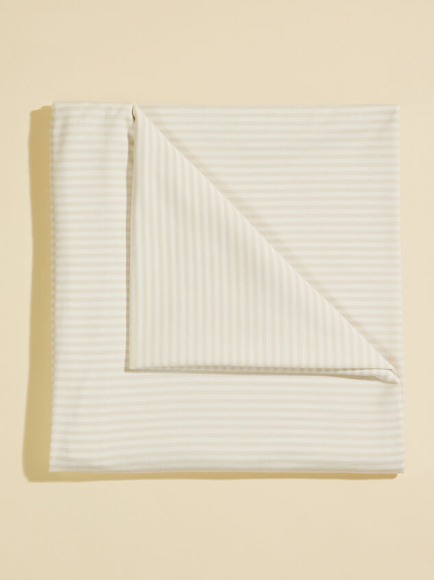 Striped Neutral Swaddle Detail 2 - TULLABEE