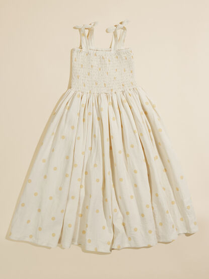 Katelyn Polka Dot Smocked Dress by Rylee + Cru - TULLABEE
