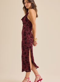 Selene Cowl Neck Midi Dress Detail 3 - TULLABEE