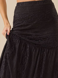 Monica Lace Tiered Midi Skirt Detail 3 - TULLABEE