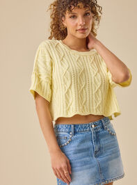 Pippa Cable Cropped Sweater - TULLABEE