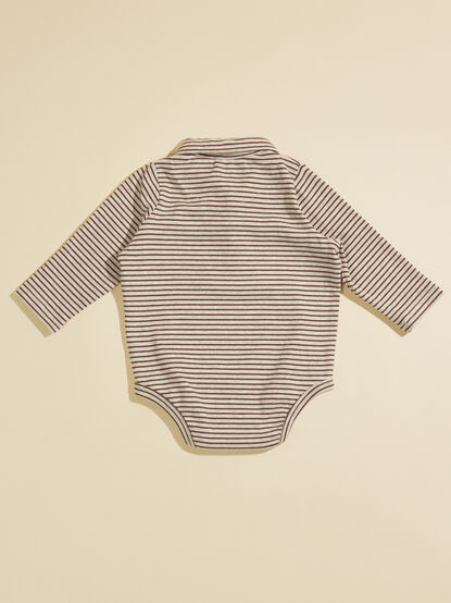 Kingston Striped Polo Romper by Me + Henry - TULLABEE