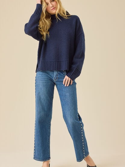 Josie Mock Neck Sweater - TULLABEE