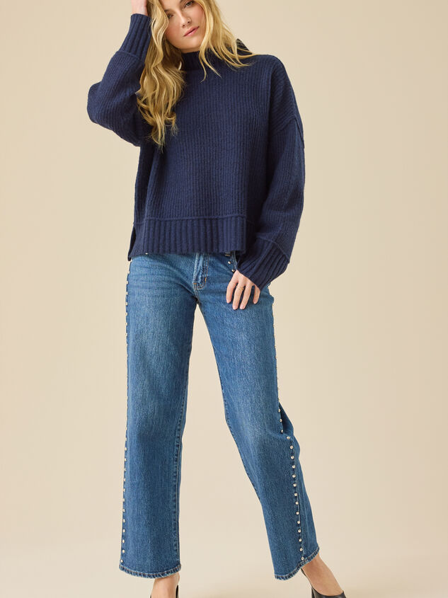 Josie Mock Neck Sweater Detail 2 - TULLABEE