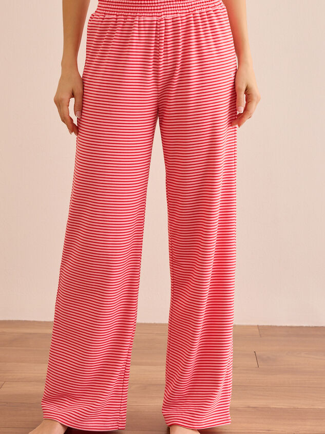 Upside Striped Lounge Pants Detail 3 - TULLABEE