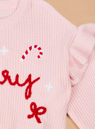 Merry Ruffle Knit Sweater Detail 3 - TULLABEE