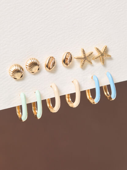Ocean Breeze 6 Pack Earring Set - TULLABEE