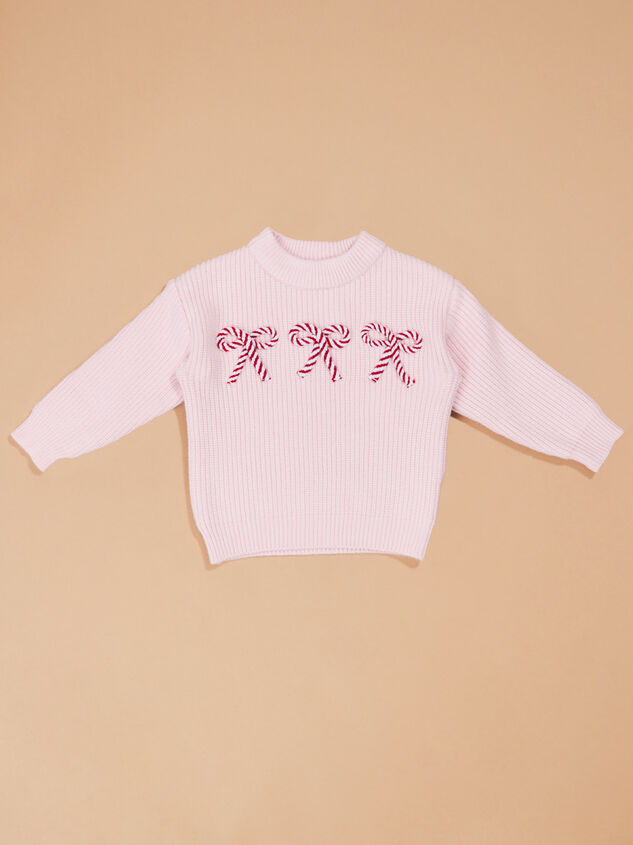 Candy Cane Bow Sweater - TULLABEE