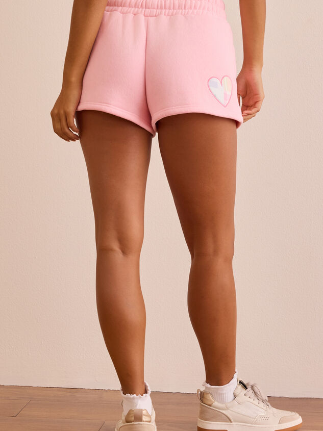 You Are Loved Embroidered Shorts Detail 4 - TULLABEE