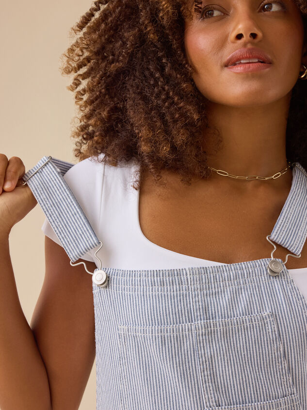 Brie Striped Overalls Detail 3 - TULLABEE