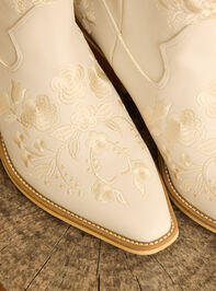 Caroline Embroidered Western Booties Detail 2 - TULLABEE