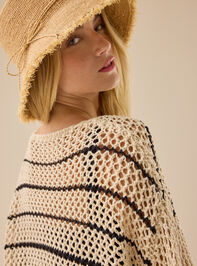 Kalliope Crochet Striped Sweater Detail 5 - TULLABEE