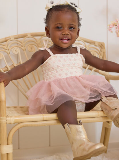 Annie Mini Bows Tutu Bodysuit Dress - TULLABEE