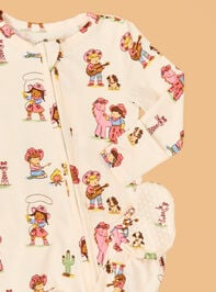 Vintage Cowgirl Ruffle Footie Detail 2 - TULLABEE