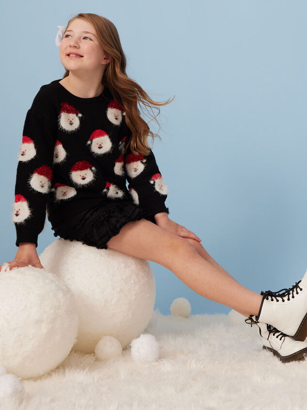Santa Face Youth Sweater - TULLABEE