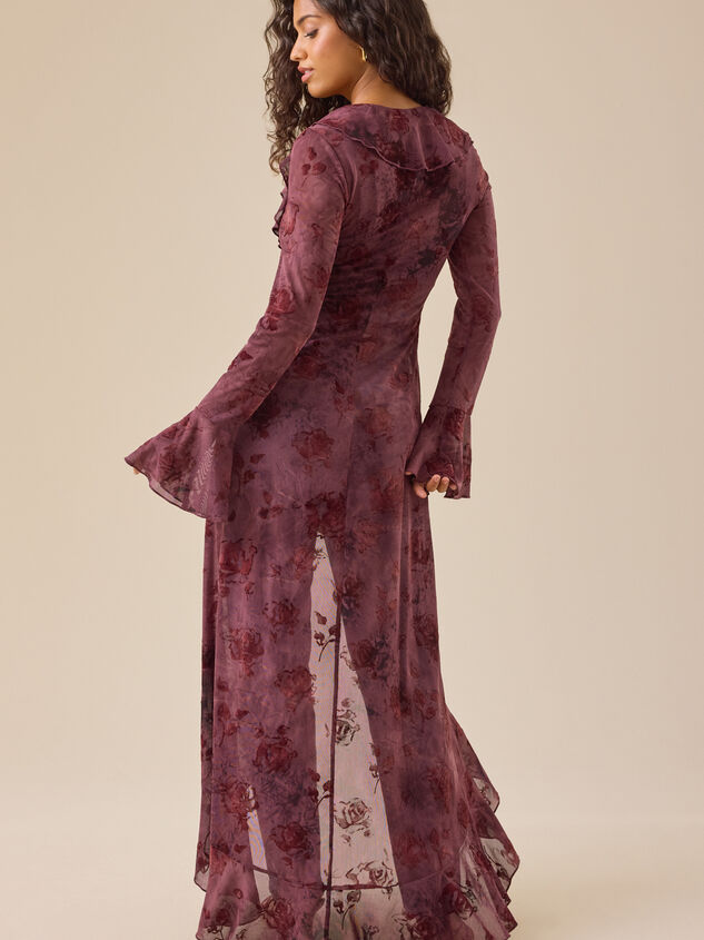 Vivienne Floral Ruffle Kimono Detail 4 - TULLABEE
