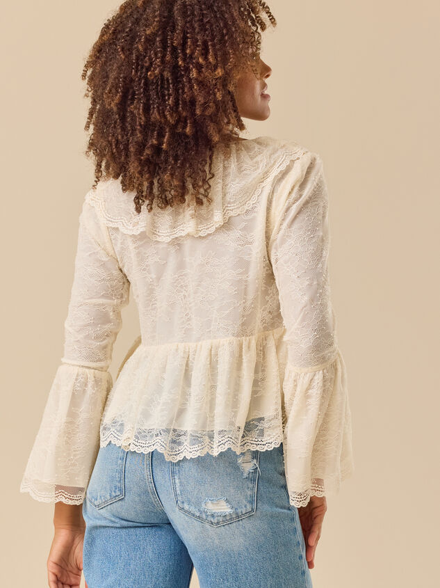 Suki Lace Bell Sleeve Top Detail 4 - TULLABEE
