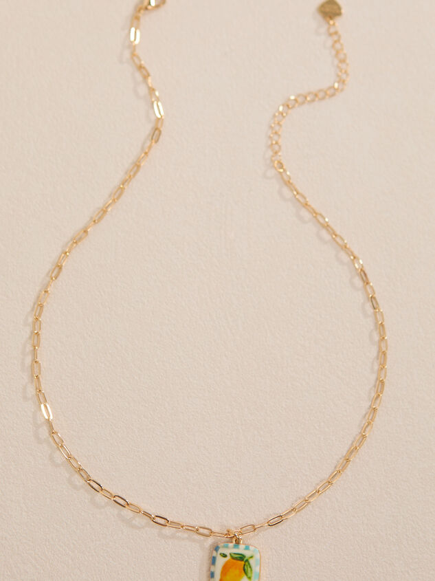 Orange Fruit Chain Necklace Detail 2 - TULLABEE